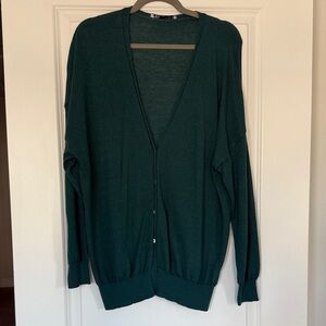 Zara Women's Dark Green Cardigan Sweater